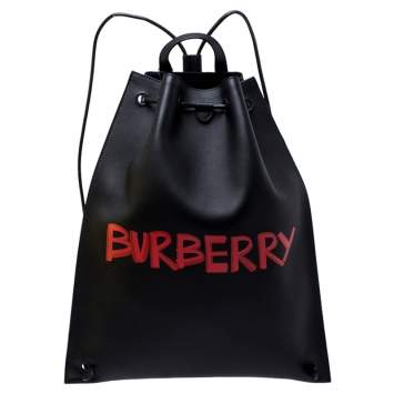 Pre Owned Burberry Black Leather Bobby Backpack