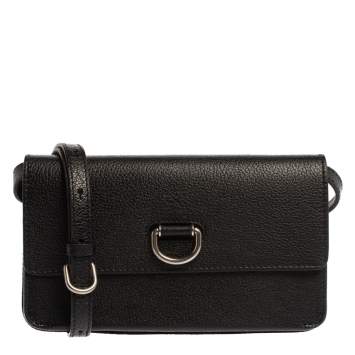Pre Owned Burberry Black Leather Percy Crossbody Bag