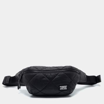 Pre Owned Burberry Black Quilted Fabric Sonny Bum Bag