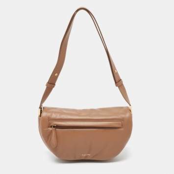 Pre Owned Burberry Brown Leather Small Olympia Shoulder Bag
