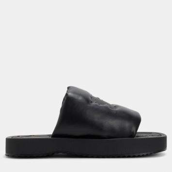 مملوكة مسبقًا Burberry A Lf Knight Slab Black Leather Slider EU 36