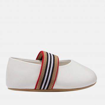 Pre Owned Buberry (Kids) White - Leather - N1-Livy Sandals EU 19