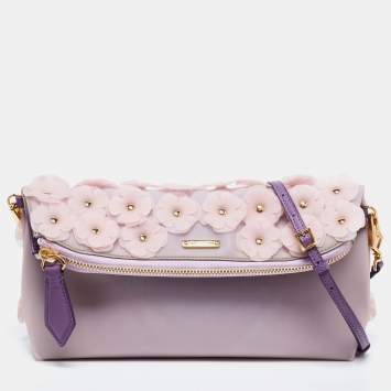 Pre Owned Burberry Prorsum Purple PVC The Petal Crossbody Bag