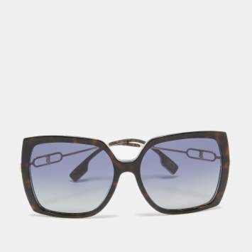Pre Owned Burberry Brown/Blue Gradient B 4332 Luna Limited Edition Oversized Sunglasses