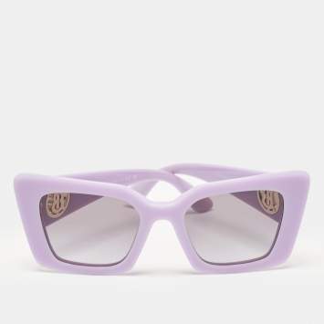 Pre Owned Burberry  Brown Purple Acetate BE 4345 3941/11 Square  Sunglasses
