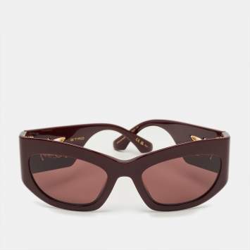 Pre Owned Burberry Etro Burgundy 0074/G/S Cat Eye Sunglasses