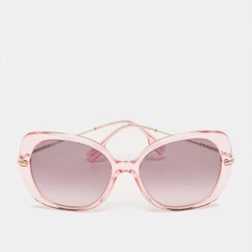 Pre Owned Burberry Pink/Grey Gradient B 4374 Eugenie Oversized Sunglasses