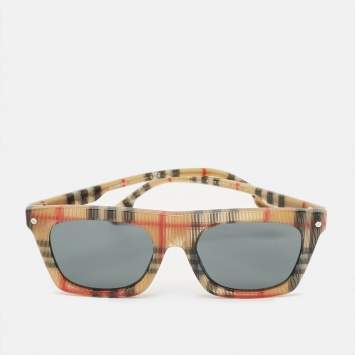 مملوكة مسبقًا Burberry Beige/Black Vintage Check B 4318 Camron Square Sunglasses
