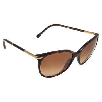 Pre Owned Burberry Brown Havana/ Brown Gradient B4186 Cat Eye Sunglasses