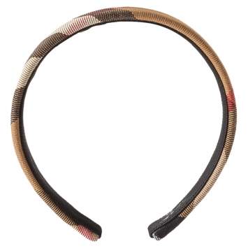 Pre Owned Burberry Brown Novacheck Canvas Headband