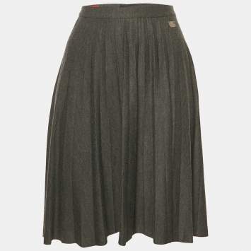 Burberry Black Jersey Flared Mini Skirt S