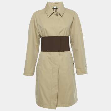 Pre Owned Burberry Beige Cotton Trench Coat S 
