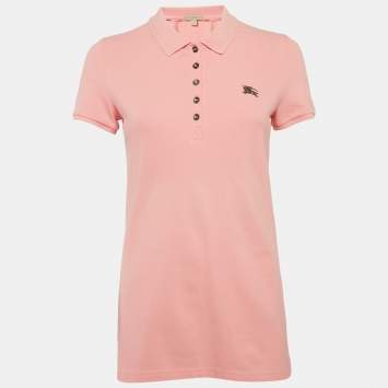مملوكة مسبقًا Burberry Brit Pink Cotton Pique Polo T-Shirt S