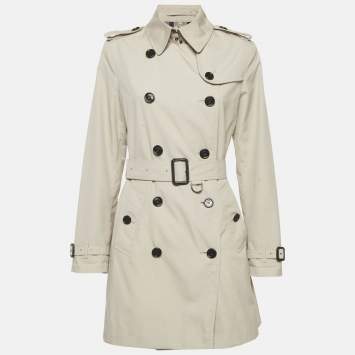 Pre Owned Burberry Beige Gabardine Trench Coat M