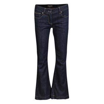 مملوكة مسبقًا Burberry London Indigo Dark Wash Denim Flared Bottom Windsor Jeans M