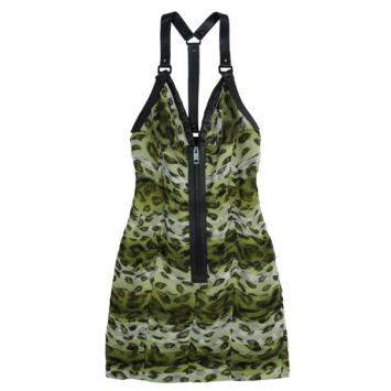 Pre Owned Burberry Prorsum Animal Print Halter Dress M