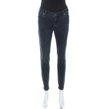 مملوكة مسبقًا Burberry Indigo Blue Denim Low Rise Slim Fit Jeans M