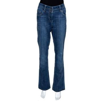 Pre Owned Burberry Indigo Denim Islington Boot Leg Jeans M