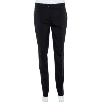 Pre Owned Burberry London Black Wool Blend Tailored Trousers S