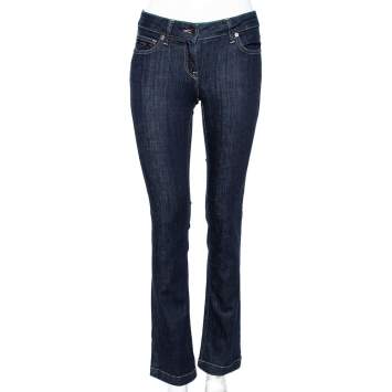 Pre Owned Burberry Brit Blue Denim Harbourne Jeans S