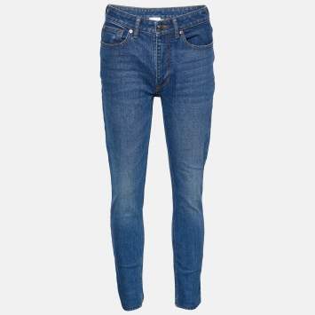 Pre Owned Burberry Navy Blue Denim Skinny Jeans S Waist 28"