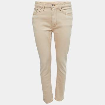 Pre Owned Burberry Beige Denim Slim-Fit Jeans M Waist 28"