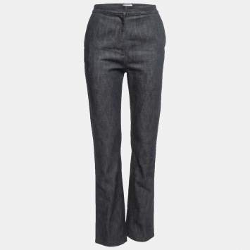 Pre Owned Burberry Dark Blue Denim High Waist Jeans S Waist 26"