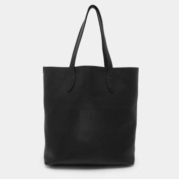 Pre Owned Burberry Black Leather Remington Shopper Tote