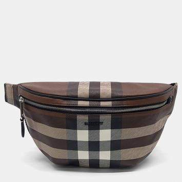 Burberry Black Canvas belt bag