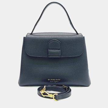 Pre Owned Burberry Black Leather Camberley Small Shoulder Bag
