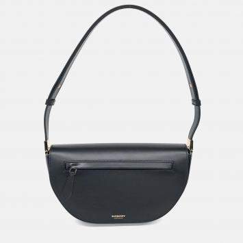 مملوكة مسبقًا Burberry Black Leather Olympia Small