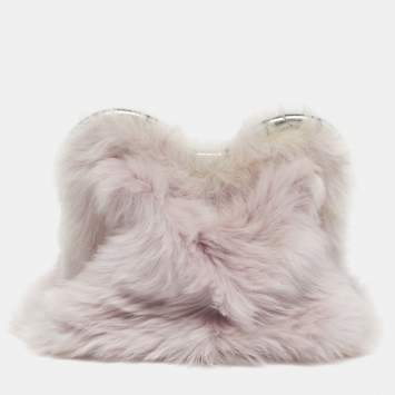 مملوكة مسبقًا حقيبة بريري كلتش بي فريم فراء صناعي أرجواني فاتح