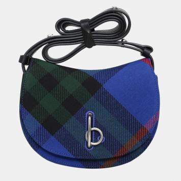 Pre Owned Burberry Mini Rocking Horse Blue Leather Bag