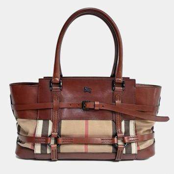 Pre Owned حقيبة يد توتس بربري كانفاس مغلف متعدد الألوان