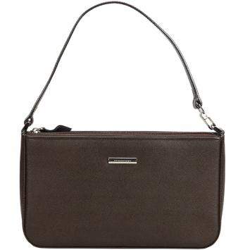 Pre Owned Burberry Black Leather Baguette Bag
