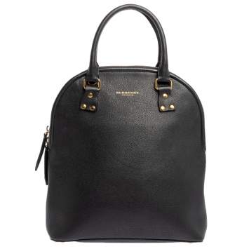 Pre Owned Burberry Black Leather Bloomsbury Satchel