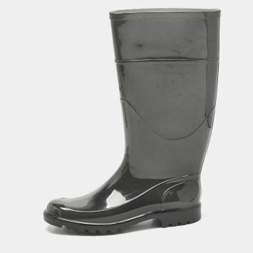 Burberry Green Rubber Marsh Rain Boots Size 37