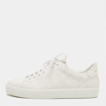 مملوكة مسبقًا حذاء رياضى بربرى منخفض من أعلى ويستفورد جلد مبطن أبيض مقاس 39.5