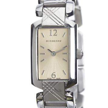 Pre Owned Burberry Silver Stainless Steel Signature BU4212 Women's Wristwatch 18MM