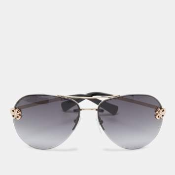 Pre Owned Bvlgari Black Gradient 6137-B Aviator Sunglasses