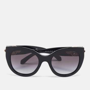 مملوكة مسبقًا Bvlgari Black/Grey Gradient 8214-B Crystal Cat-Eye Sunglasses