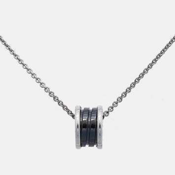 Bvlgari B.Zero1 Ceramic Sterling Silver Pendant Necklace