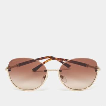 Bvlgari Brown/Gold Gradient 6123 Cat Eye Sunglasses