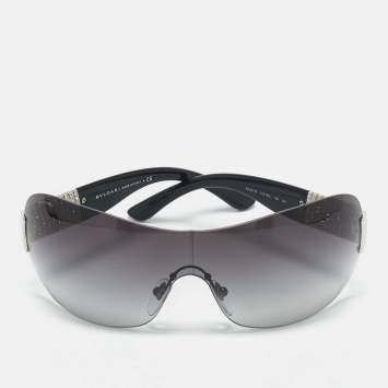 Bvlgari Black Gradient 6030-B Crystals Shield Sunglasses