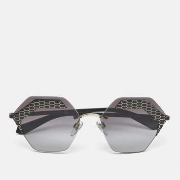 Bvlgari Matte Black Gradient 6103 Serpenteyes Geometric Sunglasses