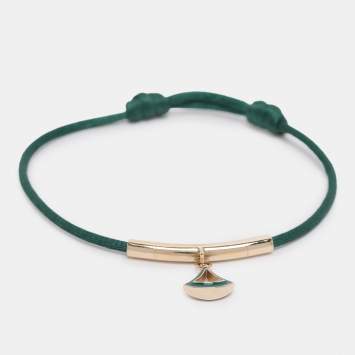 مملوكة مسبقًا Bvlgari Divas' Dream Enamel Gold Tone Cord Bracelet