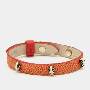 مملوكة مسبقًا سوار بلغاري سيربنتي مطلي مينا ذهب اللون جلد