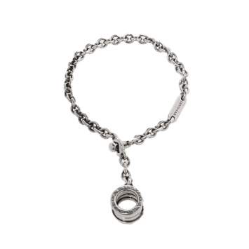 Pre Owned Bvlgari B.Zero1 Silver Chain Link Charm Bracelet 