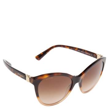Pre Owned Bvlgari Brown 8197 Wayfarer Sunglasses