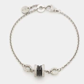Bvlgari B.Zero1 Save The Children Black Ceramic Sterling Silver Bracelet